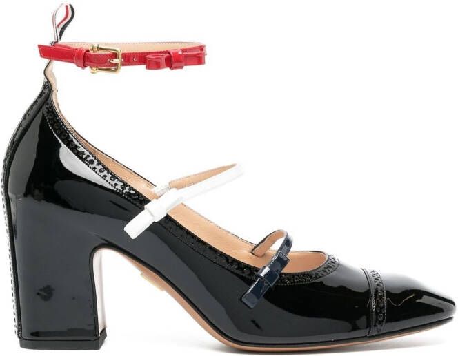 Thom Browne 75mm block-heel court shoes Black