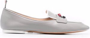 Thom Browne bow-detail flat loafers Grey