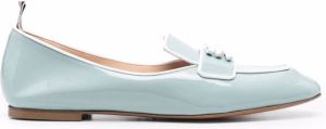 Thom Browne bow-embellished trimmed loafers Blue