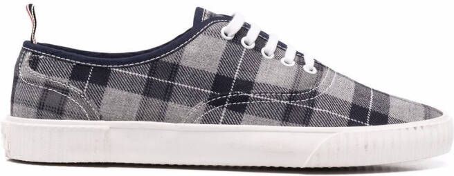 Thom Browne check-pattern low-top sneakers Grey