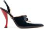 Thom Browne curved-heel 120mm leather pumps Black - Thumbnail 1