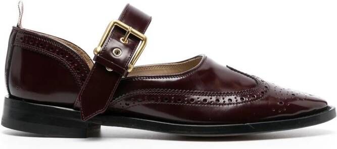 Thom Browne d´orsay buckle strap brogues Red