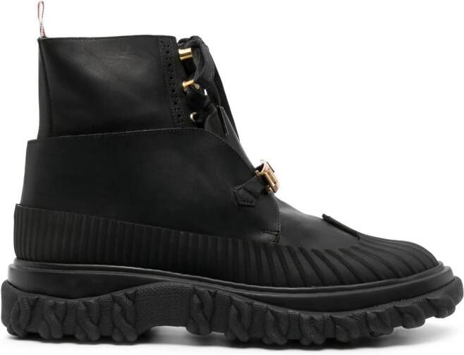 Thom Browne Duck lace-up ankle boots Black