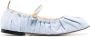 Thom Browne gathered cotton ballerina shoes Blue - Thumbnail 1
