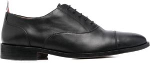 Thom Browne grosgrain-loop trim lace-up shoes Black