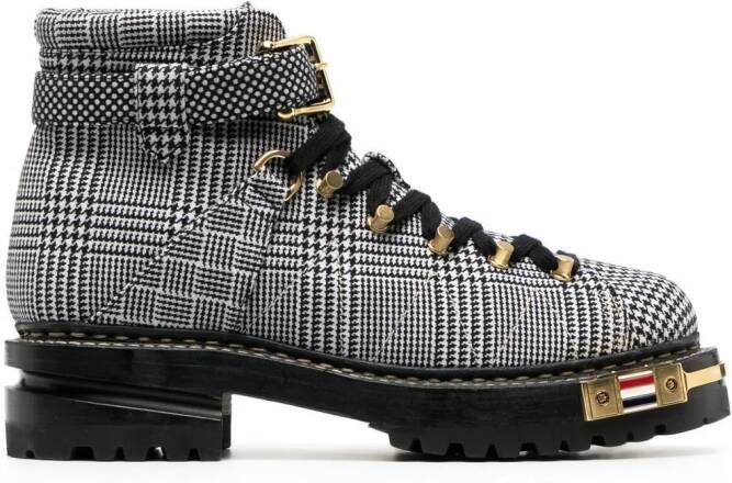 Thom Browne Hiking checked boots Black
