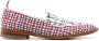 Thom Browne houndstooth-pattern penny-slot loafers Blue - Thumbnail 1