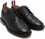 Thom Browne Kids pebbled-leather lace-up brogues Black - Thumbnail 1