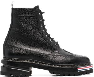 Thom Browne lace-up longwing boots Black