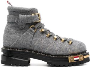Thom Browne low-heel lace-up boots Grey
