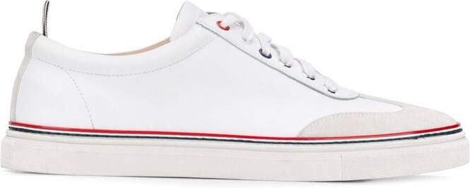 Thom Browne low-top calfskin sneakers White