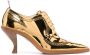 Thom Browne metallic longwing brogues with sculpted heel Gold - Thumbnail 1