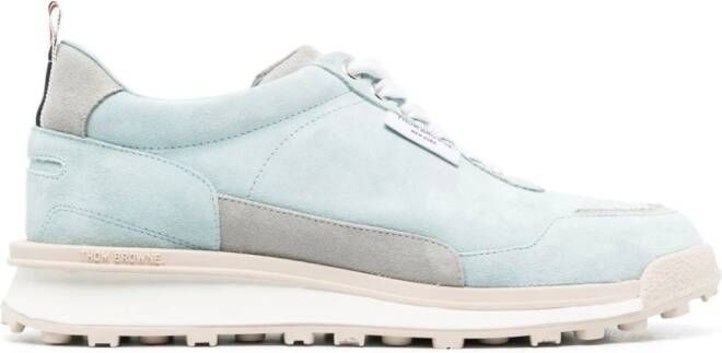 Thom Browne panelled lace-up sneakers Blue