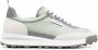 Thom Browne panelled low-top lace-up sneakers Green - Thumbnail 1