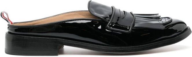 Thom Browne patent mule loafers Black