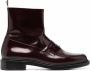 Thom Browne penny-slot ankle zip-up boots Red - Thumbnail 1