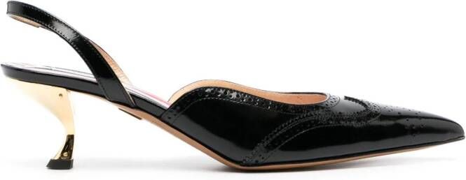 Thom Browne pointed-toe low-heel pumps Black
