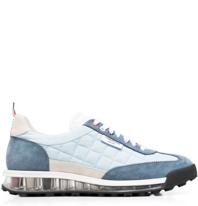 Thom Browne quilted lace-up sneakers Blue