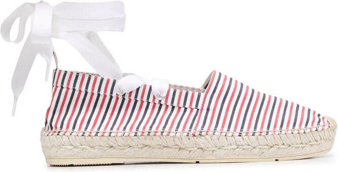 Thom Browne removable ankle tie espadrilles Red