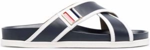 Thom Browne RWB-buckle crossover-strap sandals Blue