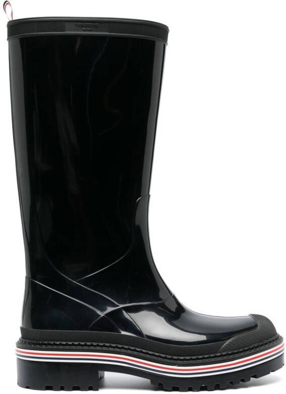 Thom Browne RWB detail rain boots Black
