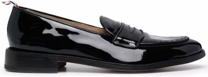 Thom Browne RWB-tag penny loafers Black