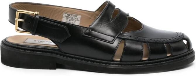 Thom Browne slingback cut-out sandals Black