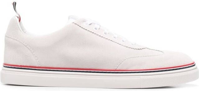 Thom Browne stripe-detailed low-top sneakers 100 WHITE