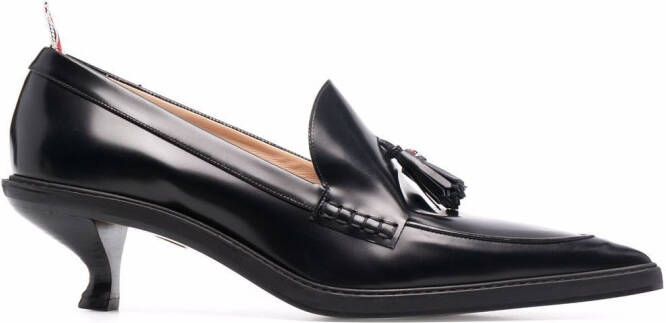 Thom Browne tassel-detail pointed loafers Black