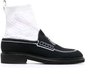 Thom Browne tassel loafer sock boots Black