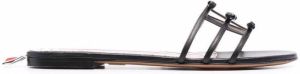 Thom Browne three-bow slide sandals Black