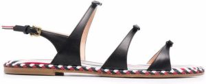 Thom Browne three-bow slingback sandals Black