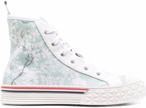 Thom Browne toile-print high-top sneakers Green