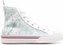 Thom Browne toile-print high-top sneakers Green - Thumbnail 1