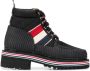 Thom Browne tricolour stripe hiking boots Black - Thumbnail 1