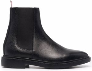 Thom Browne tricolour tab Chelsea boots Black