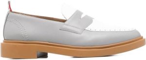 Thom Browne two-tone leather loafers Grey