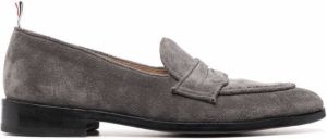 Thom Browne Varsity almond-toe penny loafers Grey