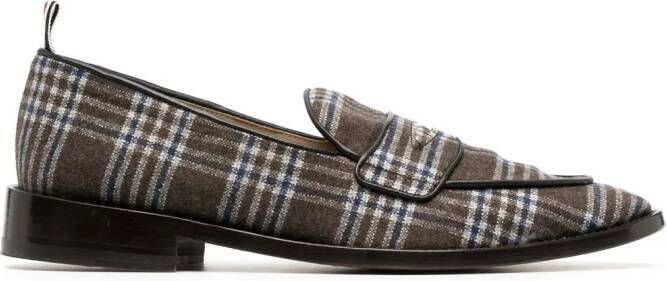 Thom Browne Varsity check penny loafers