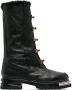 Thom Browne Whaling Galosh leather boots Black - Thumbnail 1