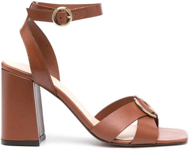 Tila March 98mm block-heel sandals Brown