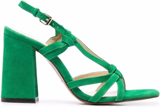 Tila March block-heel strappy sandals Green