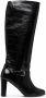 Tila March crinkle-effect leather boots Black - Thumbnail 1