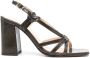 Tila March knot-detail 100mm leather sandals Green - Thumbnail 1