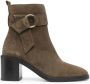 Tila March Lea suede ankle boots Green - Thumbnail 1