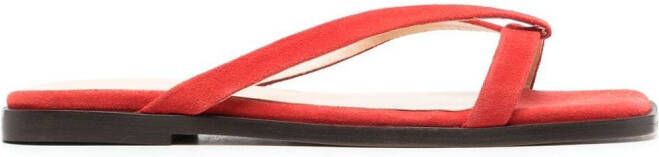 Tila March Origami suede sandals Red