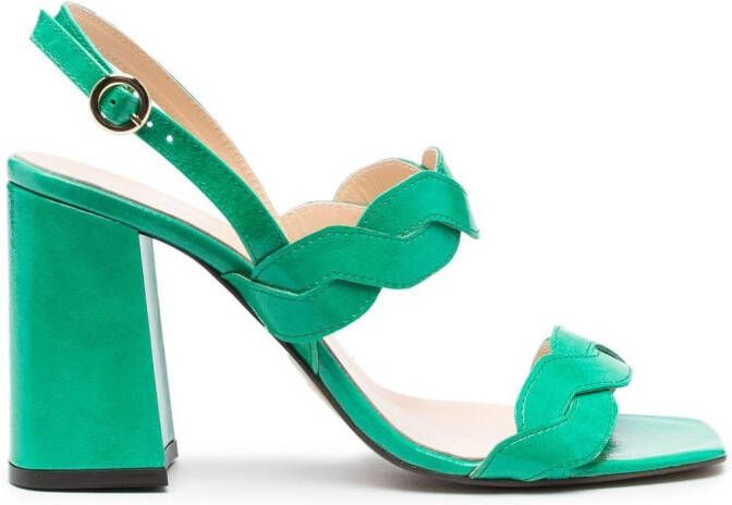 Tila March Rhea 95mm block heel sandals Green