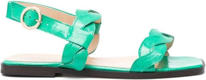 Tila March Rhea braided sandals Green