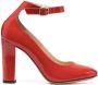 Tila March side-buckle leather pumps Red - Thumbnail 1