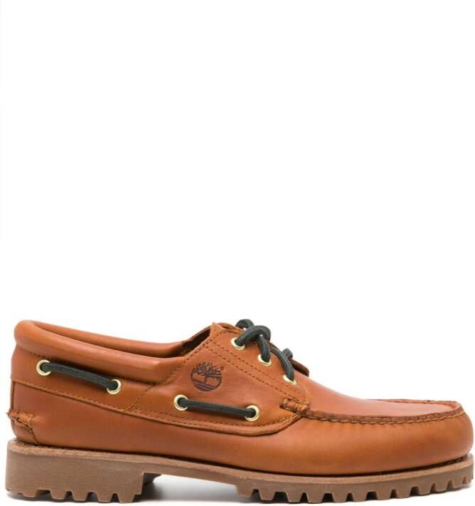 Timberland 3-Eye leather boat shoes Brown